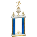 Double Blue Glacier Third Place Bowling Trophy