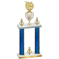 Double Blue Glacier Victory Bowling Trophy
