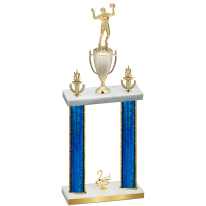 Double Blue Glacier Second Place Volleyball Trophy
