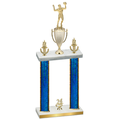 Double Blue Glacier Year Volleyball Trophy