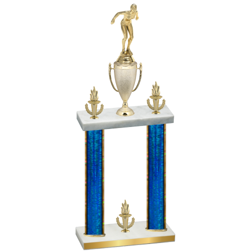 Double Blue Glacier Victory Tennis Trophy