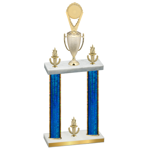 Double Blue Glacier Victory Insert Trophy