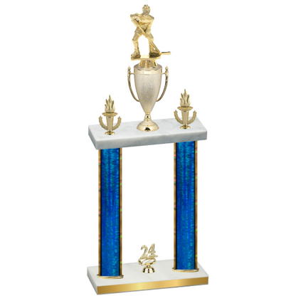 Double Blue Glacier Year Hockey Trophy