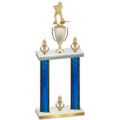 Double Blue Glacier Victory Hockey Trophy