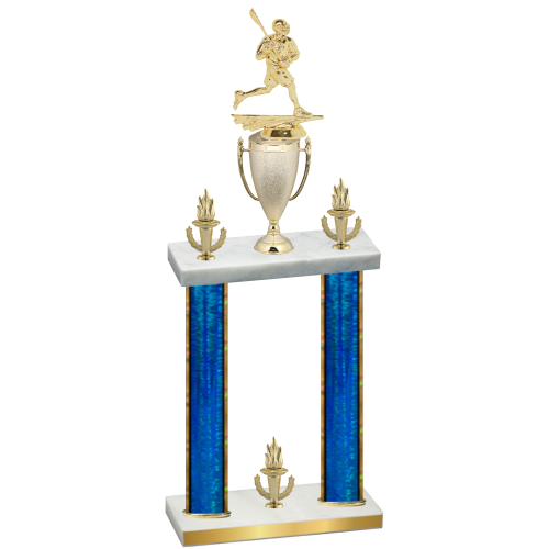 Double Blue Glacier Victory Lacrosse Trophy