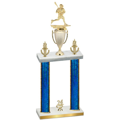 Double Blue Glacier Year Lacrosse Trophy