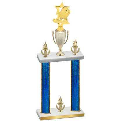 Double Blue Glacier Victory Pickleball Trophy