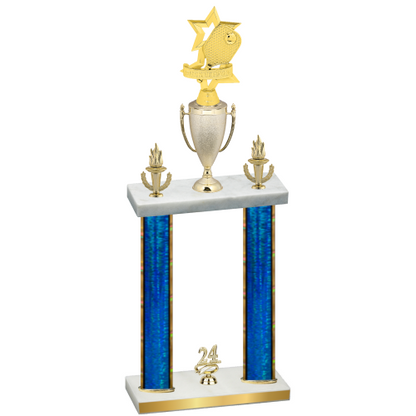 Double Blue Glacier Year Pickleball Trophy