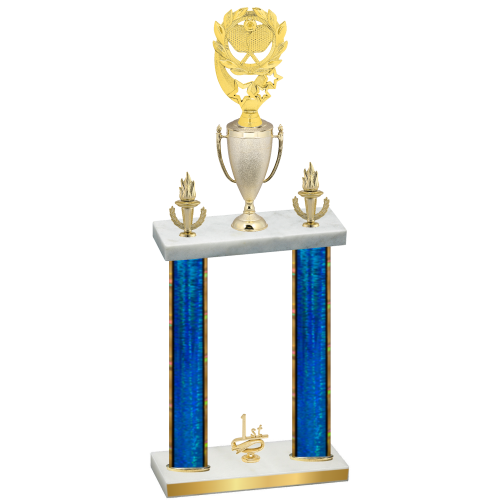 Double Blue Glacier First Place Pickleball Trophy