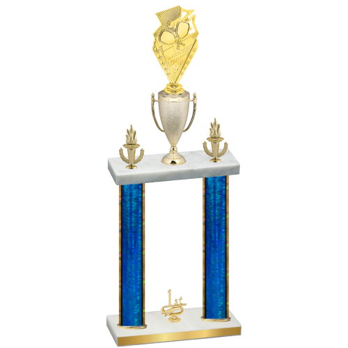 Double Blue Glacier First Place Pickleball Trophy