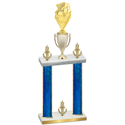 Double Blue Glacier Victory Pickleball Trophy