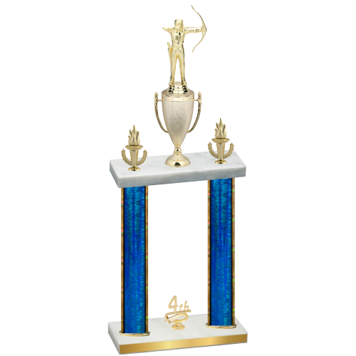 Double Blue Glacier Fourth Place Archery Trophy