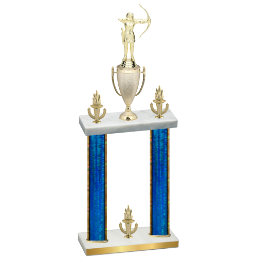Double Blue Glacier Victory Archery Trophy