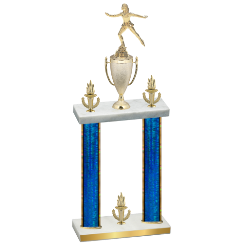 Double Blue Glacier Victory Skater Trophy