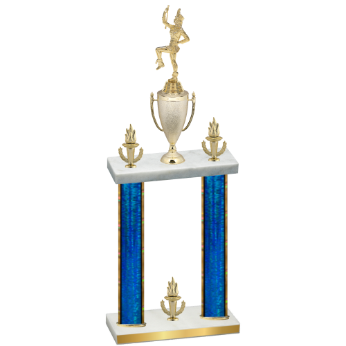 Double Blue Glacier Victory Majorette Trophy