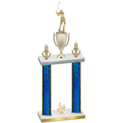 Double Blue Glacier Fourth Place Golf Trophy