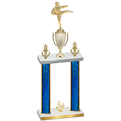Double Blue Glacier Fourth Place Karate Trophy