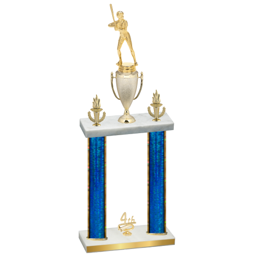 Double Blue Glacier Fourth Place Softball Trophy