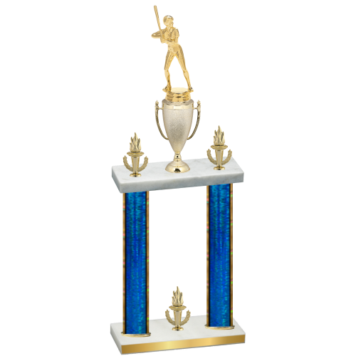 Double Blue Glacier Victory Softball Trophy