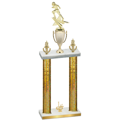 Double Gold Glacier First Place Football Trophy