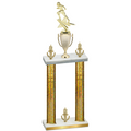 Double Gold Glacier Victory Football Trophy
