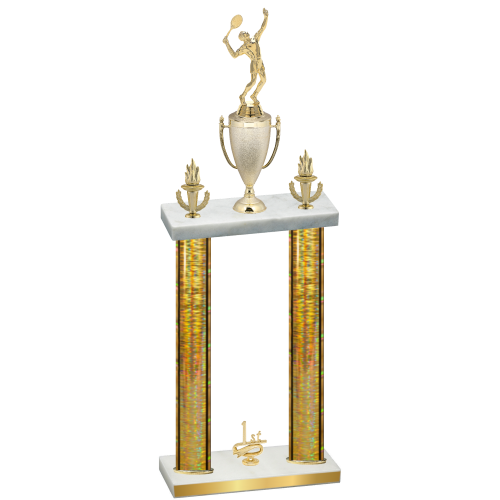 Double Gold Glacier First Place Tennis Trophy