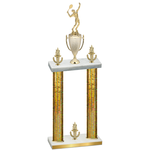 Double Gold Glacier Victory Tennis Trophy