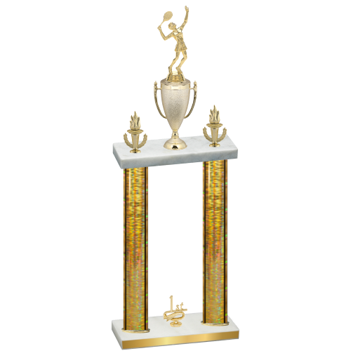 Double Gold Glacier First Place Tennis Trophy