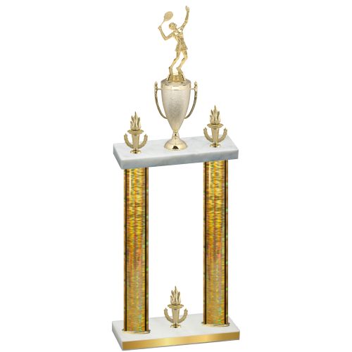 Double Gold Glacier Victory Tennis Trophy