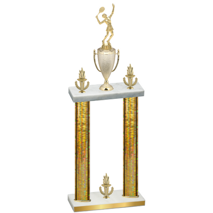 Double Gold Glacier Victory Tennis Trophy