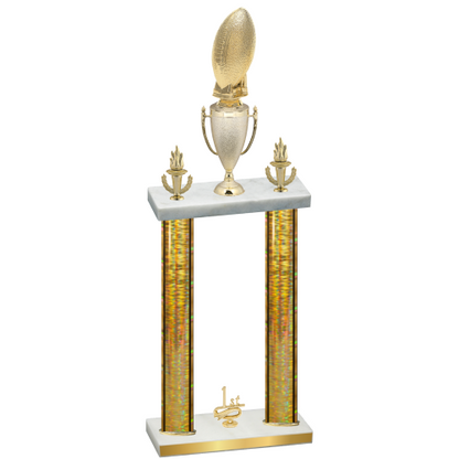 Double Gold Glacier First Place Football Trophy