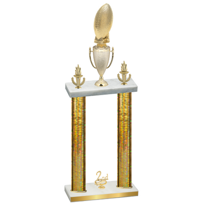 Double Gold Glacier Second Place Football Trophy