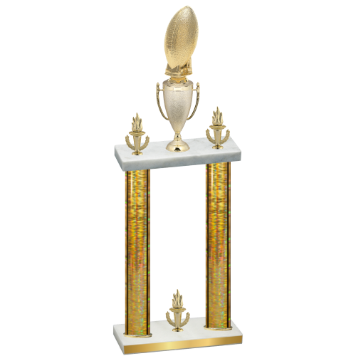 Double Gold Glacier Victory Football Trophy