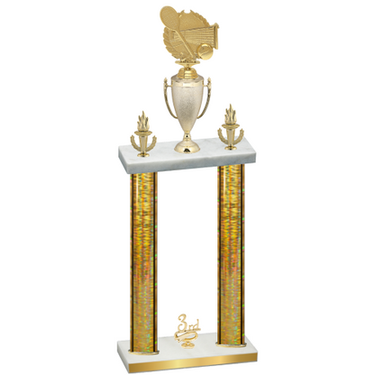 Double Gold Glacier Third Place Tennis Trophy