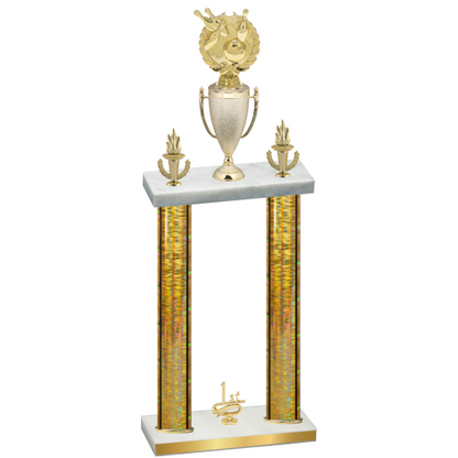 Double Gold Glacier First Place Bowling Trophy
