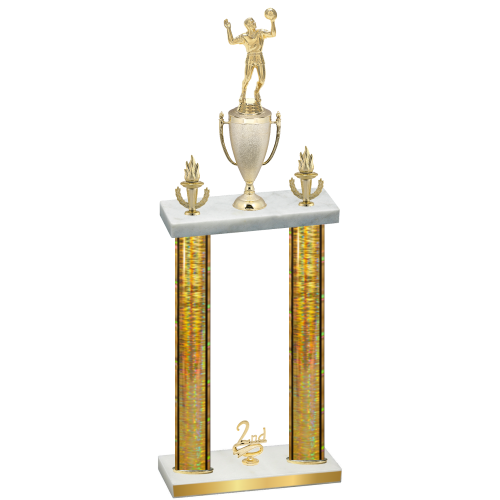 Double Gold Glacier Second Place Volleyball Trophy