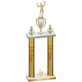 Double Gold Glacier Third Place Volleyball Trophy
