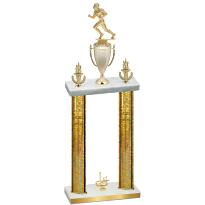 Double Gold Glacier First Place Football Trophy