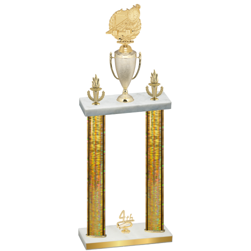 Double Gold Glacier Fourth Place Swimming Trophy