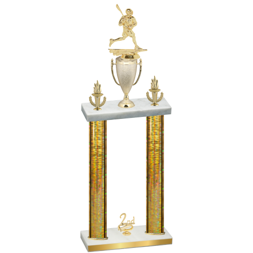 Double Gold Glacier Second Place Lacrosse Trophy