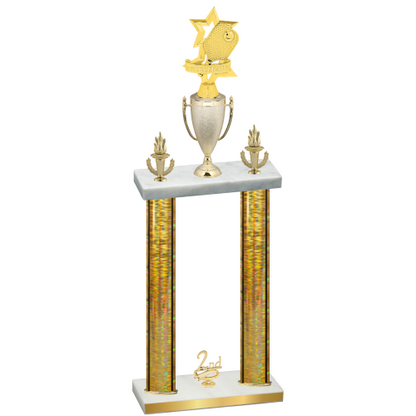Double Gold Glacier Second Place Pickleball Trophy