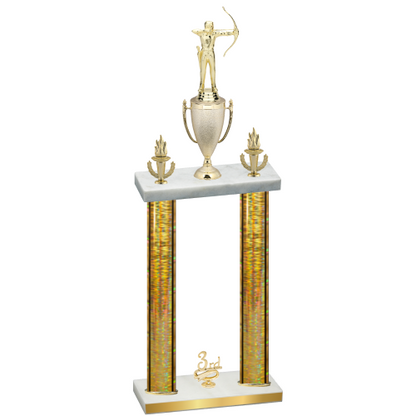 Double Gold Glacier Third Place Archery Trophy