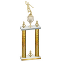 Double Gold Glacier Victory Basketball Trophy