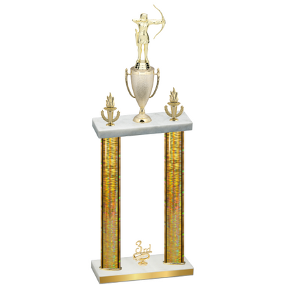 Double Gold Glacier Third Place Archery Trophy