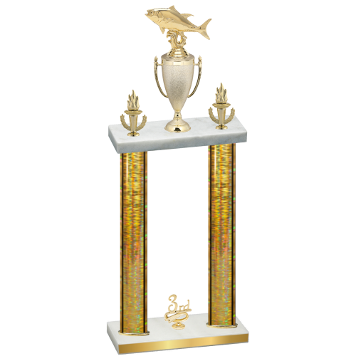 Double Gold Glacier Third Place Fishing Trophy