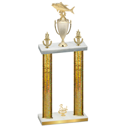 Double Gold Glacier Third Place Fishing Trophy