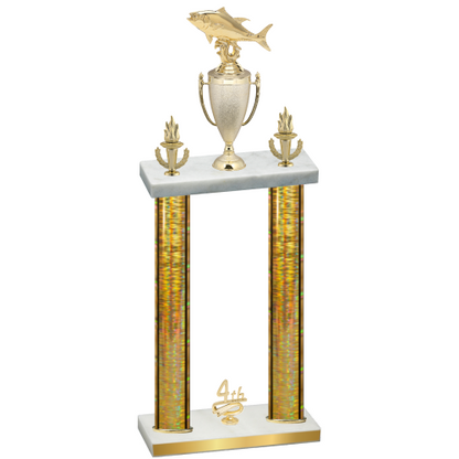 Double Gold Glacier Fourth Place Fishing Trophy