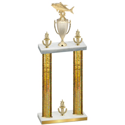 Double Gold Glacier Victory Fishing Trophy