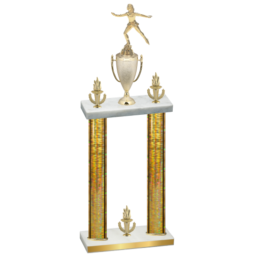 Double Gold Glacier Victory Skater Trophy