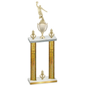 Double Gold Glacier Victory Basketball Trophy